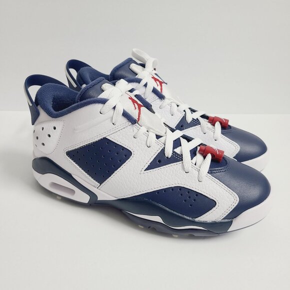 NEW Nike Air Jordan 6 Retro Low Olympic Golf Shoes DV1376-101 Size 8 White main image 5